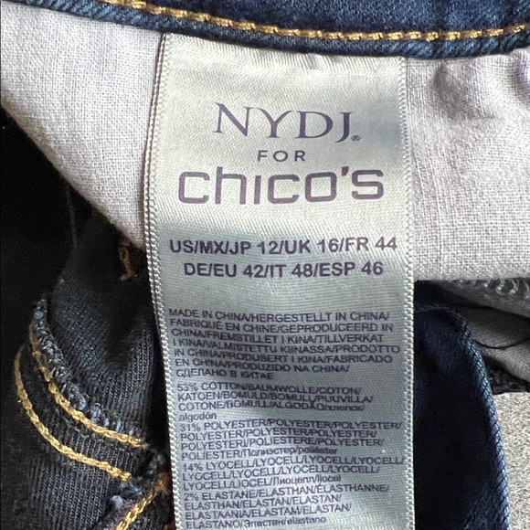 Women’s size 12 NYDJ for Chico’s Skinny jeans. Liftxtruck Technology - Picture 3 of 7